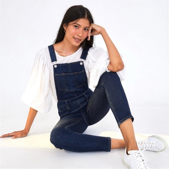 Levi's Dark Wash Skinny Denim Overalls 27 - Picture 1 of 9